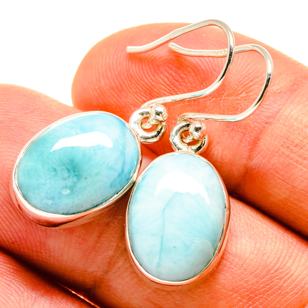 Larimar Earrings handcrafted by Anasilvercos - EARR415755