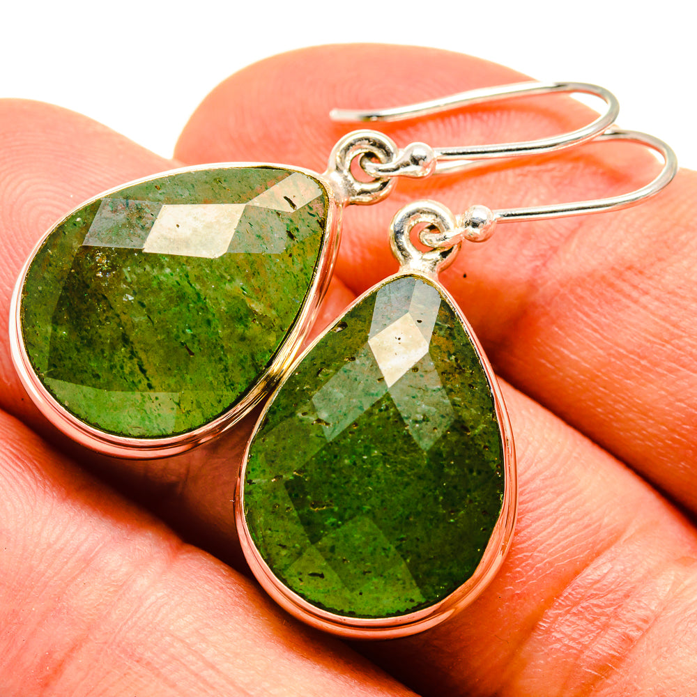 Green Aventurine Earrings handcrafted by Anasilvercos - EARR415758