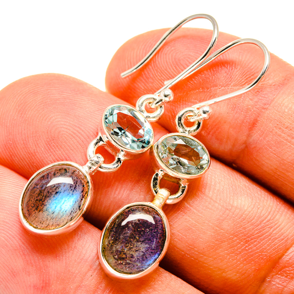 Labradorite Earrings handcrafted by Anasilvercos - EARR415760