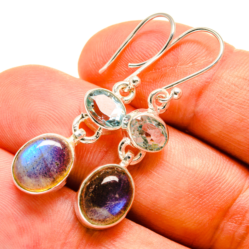Labradorite Earrings handcrafted by Anasilvercos - EARR415763