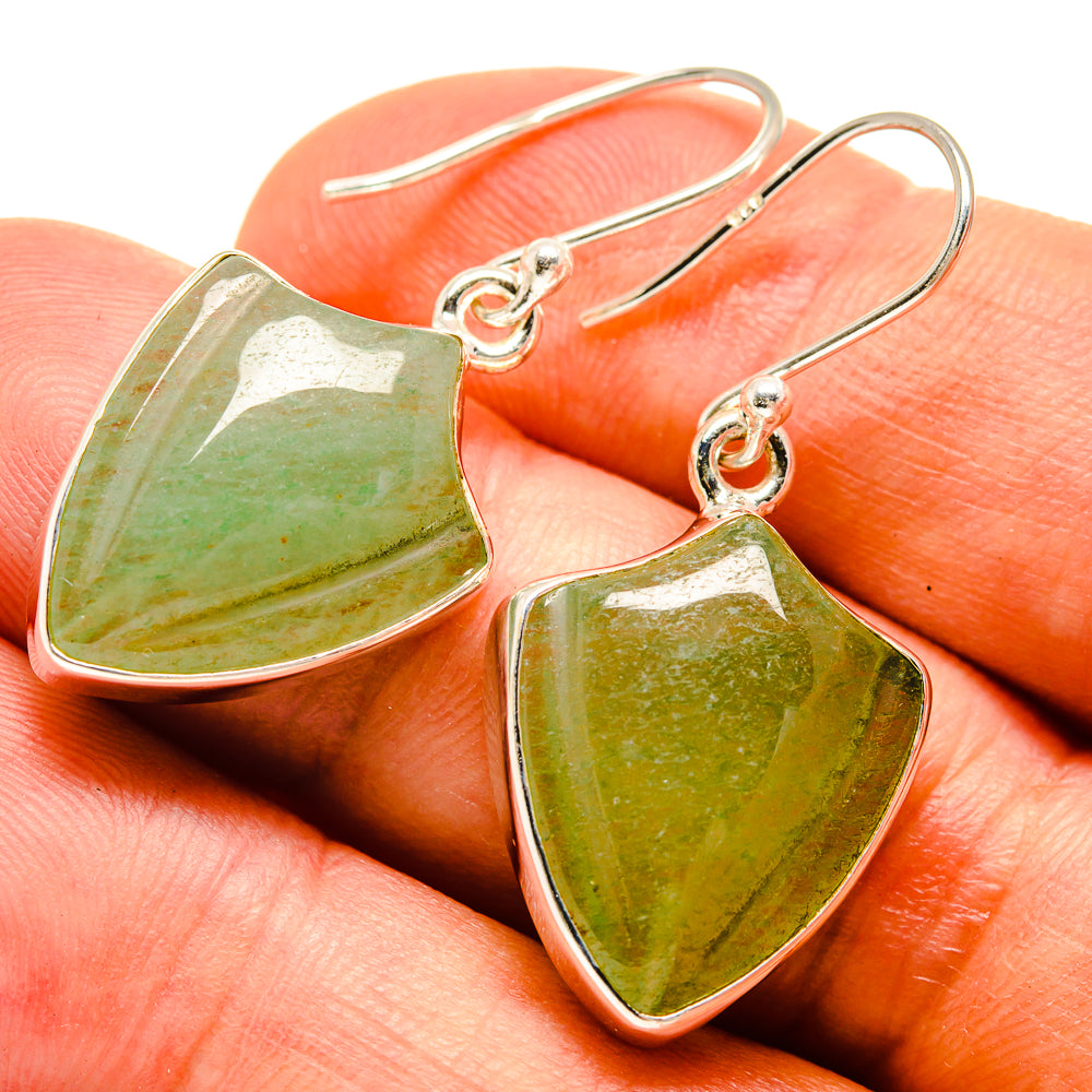 Prehnite Earrings handcrafted by Anasilvercos - EARR415781