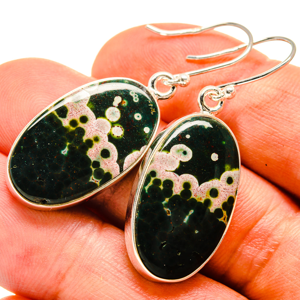 Ocean Jasper Earrings handcrafted by Anasilvercos - EARR415789