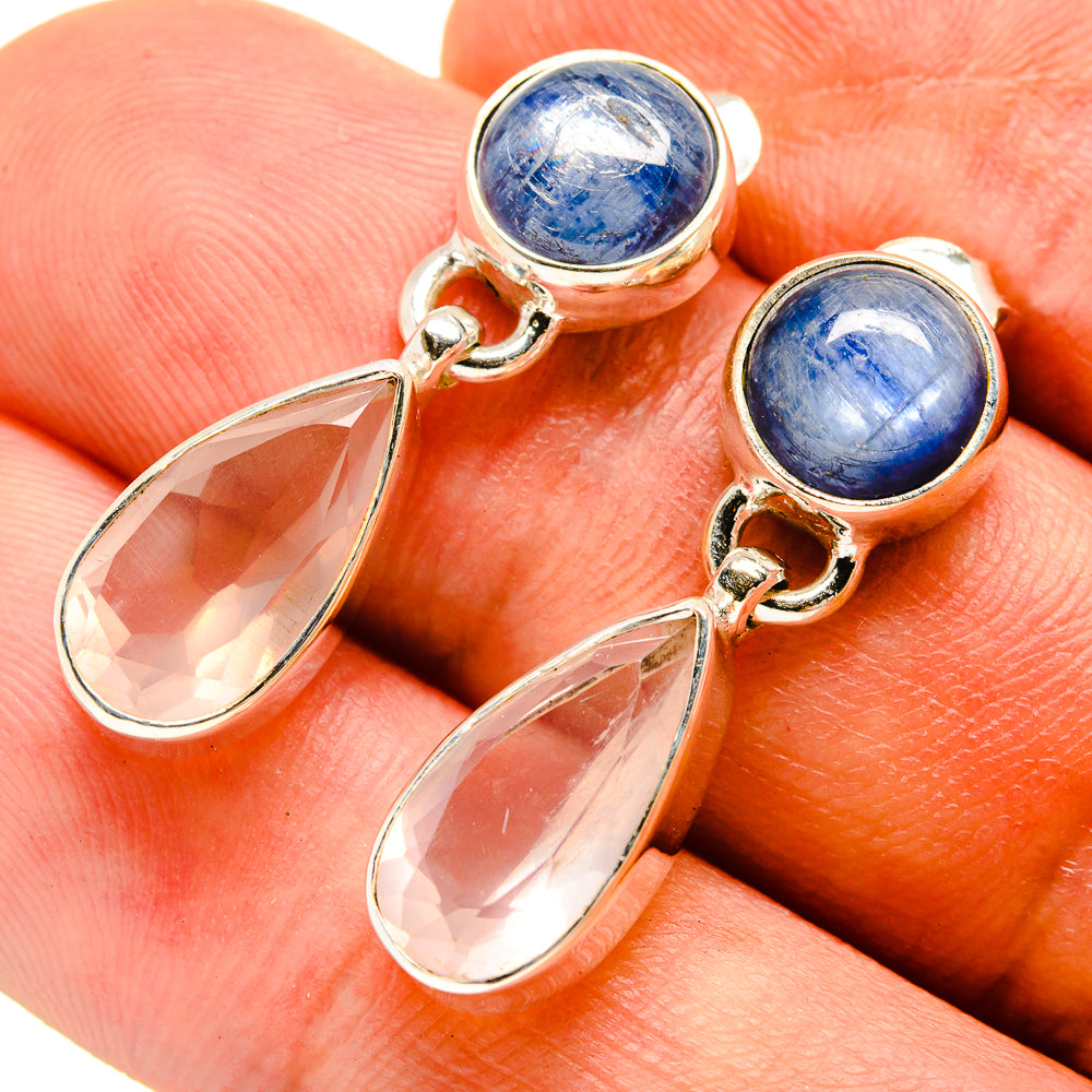 Rose Quartz Earrings handcrafted by Anasilvercos - EARR415795