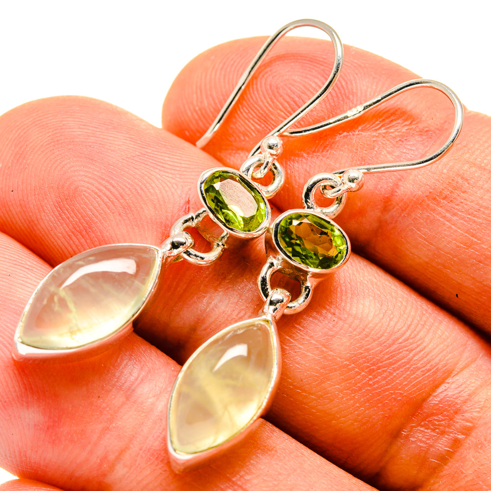 Prehnite Earrings handcrafted by Anasilvercos - EARR415798