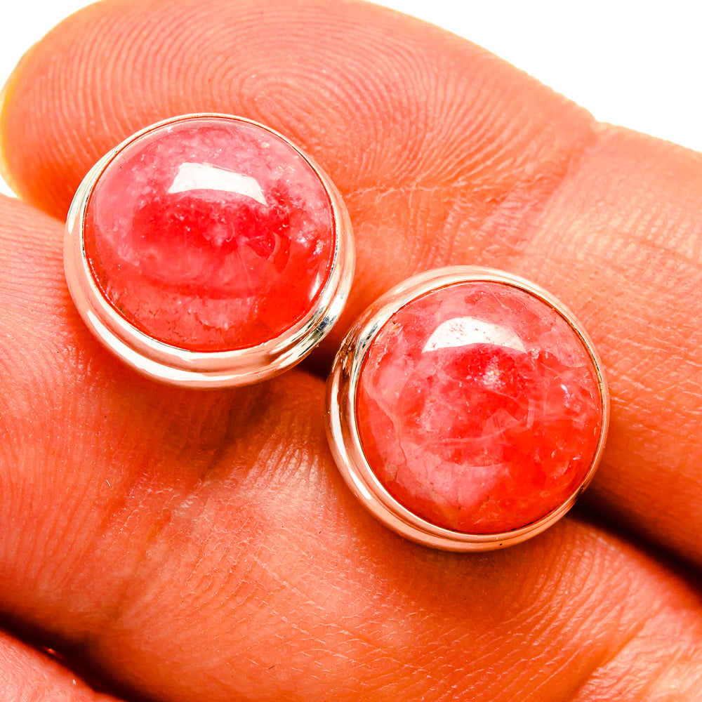 Rhodochrosite Earrings handcrafted by Anasilvercos - EARR415800