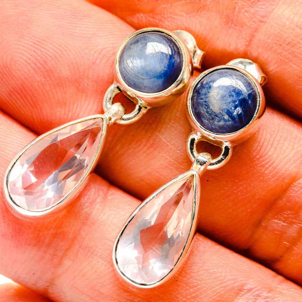 Rose Quartz Earrings handcrafted by Anasilvercos - EARR415803