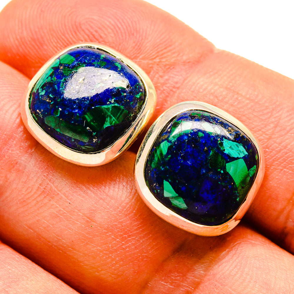 Azurite Earrings handcrafted by Anasilvercos - EARR415804