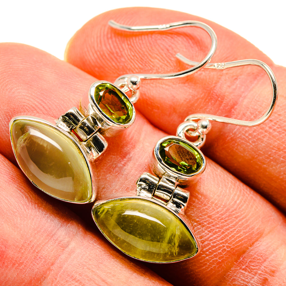 Prehnite Earrings handcrafted by Anasilvercos - EARR415821