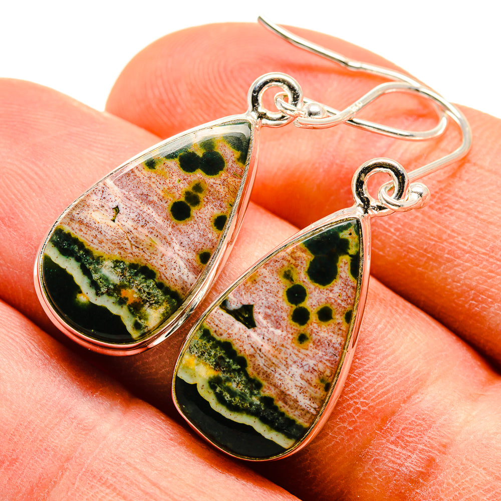 Ocean Jasper Earrings handcrafted by Anasilvercos - EARR415823