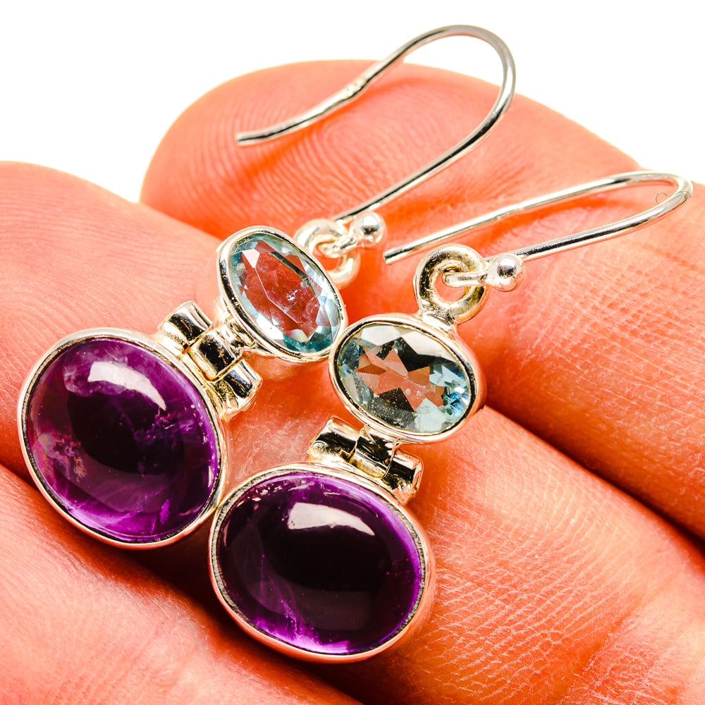 Amethyst Earrings handcrafted by Anasilvercos - EARR415824