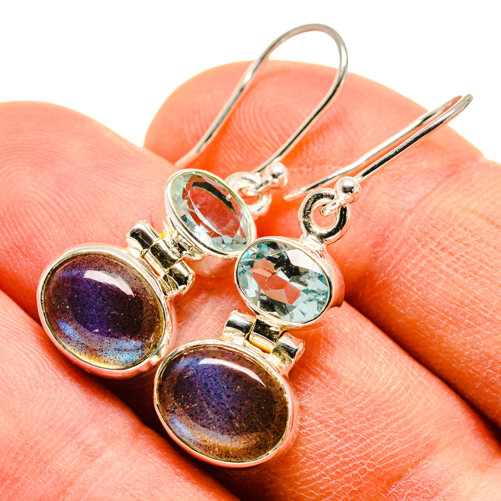 Labradorite Earrings handcrafted by Anasilvercos - EARR415825