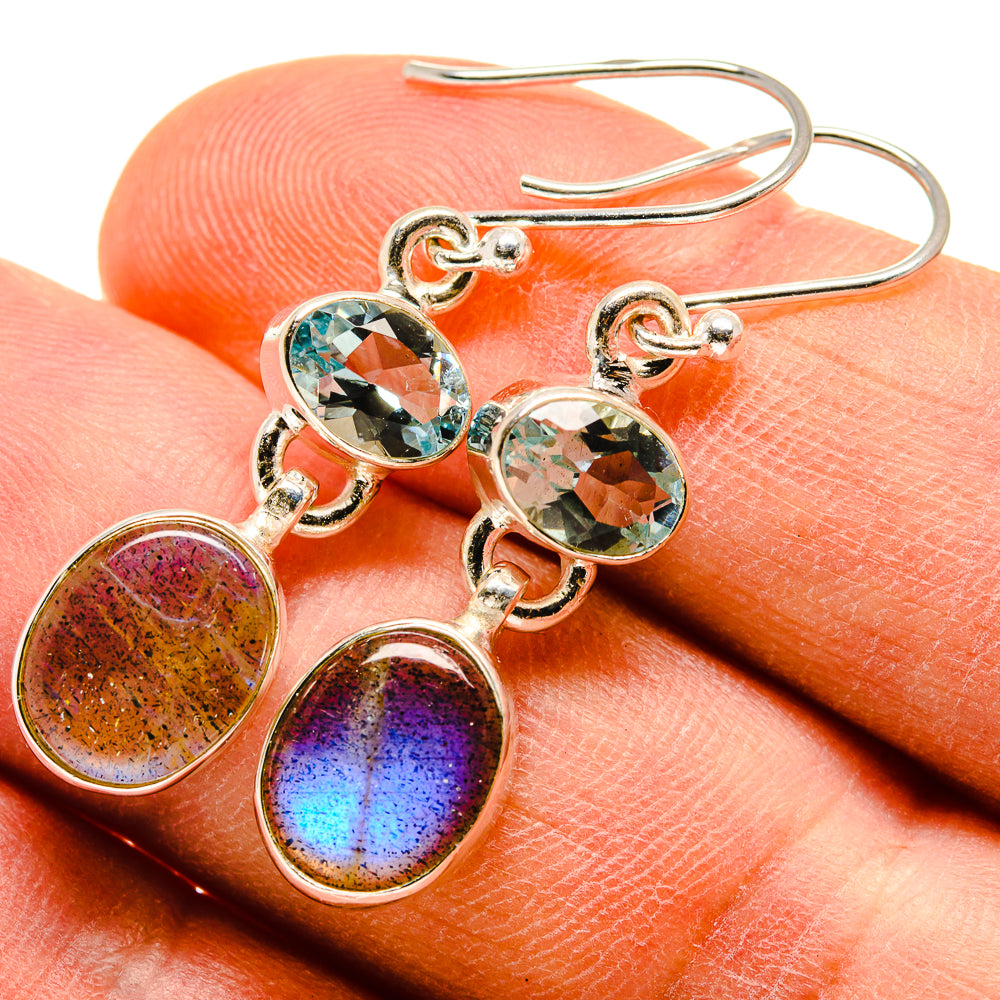 Labradorite Earrings handcrafted by Anasilvercos - EARR415830