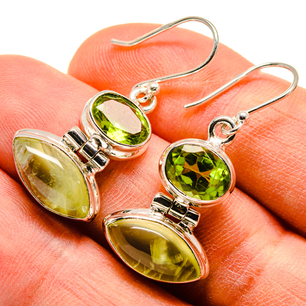 Prehnite Earrings handcrafted by Anasilvercos - EARR415831