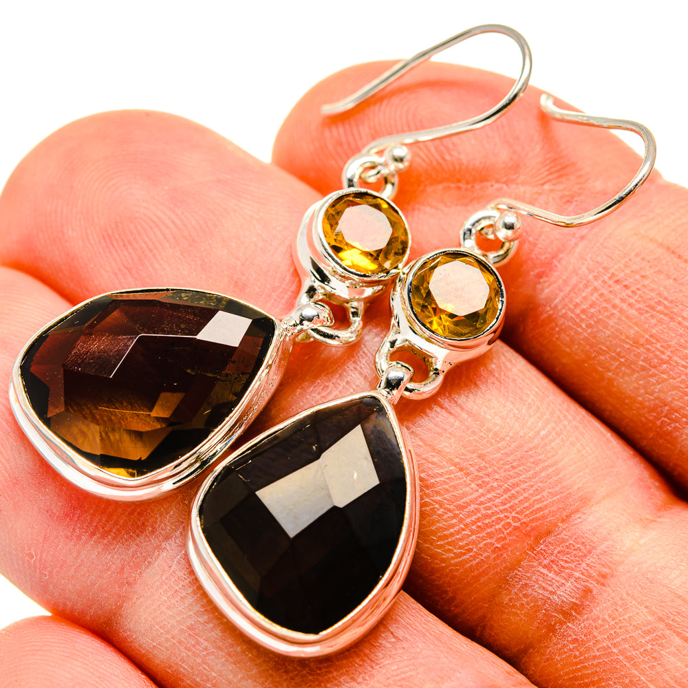 Smoky Quartz Earrings handcrafted by Anasilvercos - EARR415833