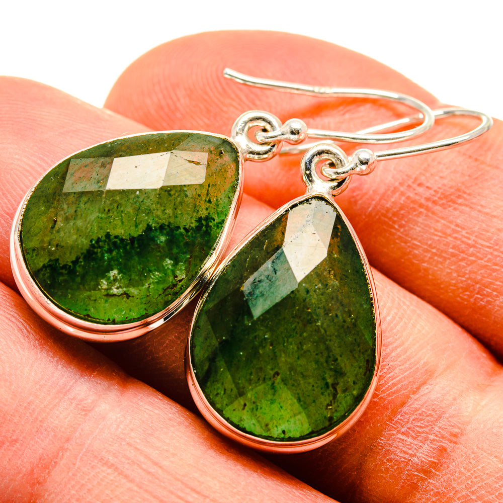 Green Aventurine Earrings handcrafted by Anasilvercos - EARR415841