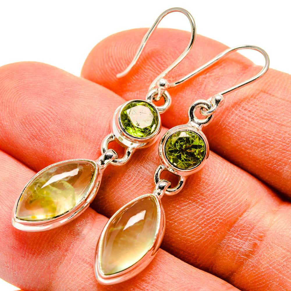 Prehnite Earrings handcrafted by Anasilvercos - EARR415848