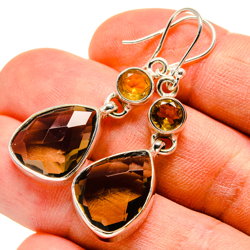 Smoky Quartz Earrings handcrafted by Anasilvercos - EARR415851