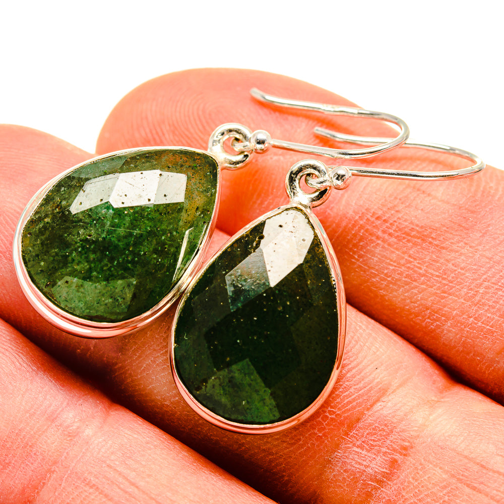 Green Aventurine Earrings handcrafted by Anasilvercos - EARR415868