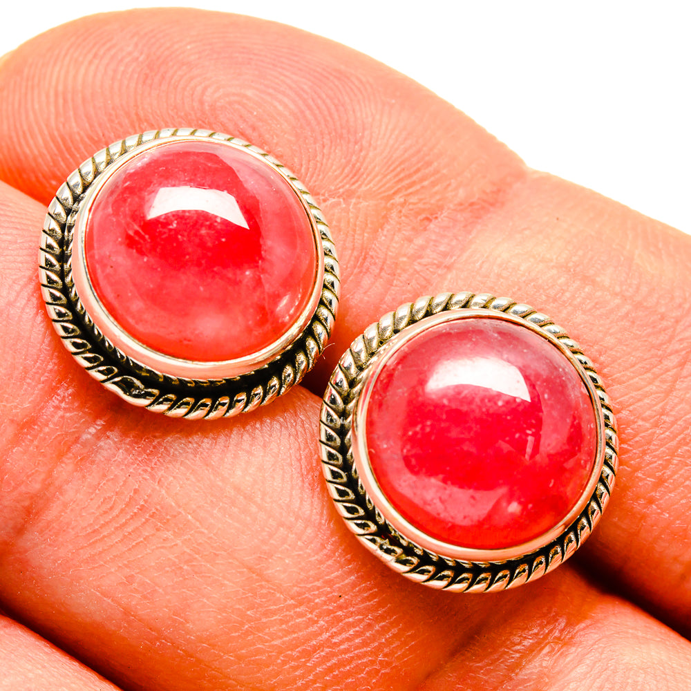 Rhodochrosite Earrings handcrafted by Anasilvercos - EARR415888