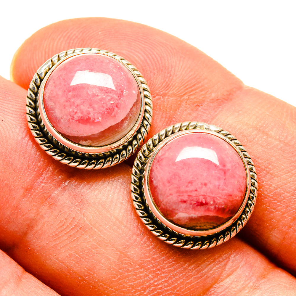 Rhodochrosite Earrings handcrafted by Anasilvercos - EARR415893