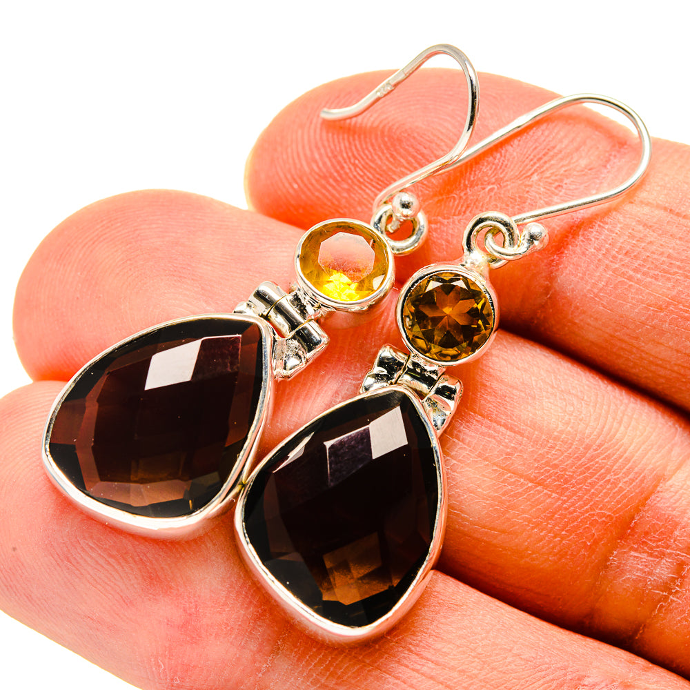 Smoky Quartz Earrings handcrafted by Anasilvercos - EARR415899