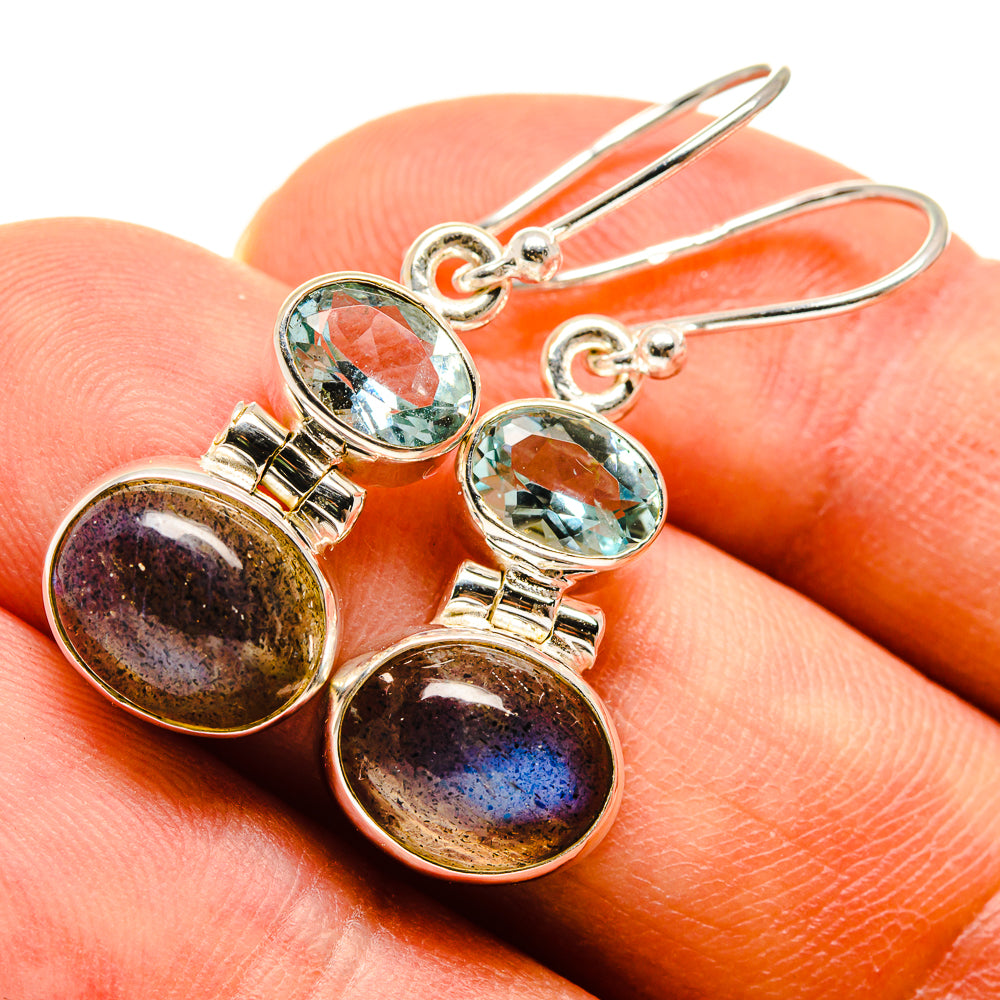 Labradorite Earrings handcrafted by Anasilvercos - EARR415909