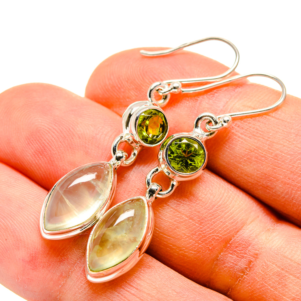Prehnite Earrings handcrafted by Anasilvercos - EARR415915