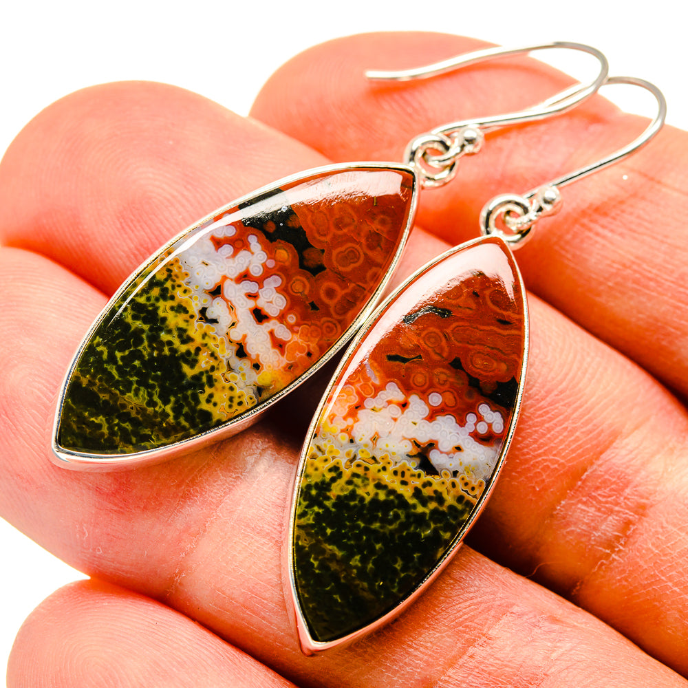 Ocean Jasper Earrings handcrafted by Anasilvercos - EARR415917