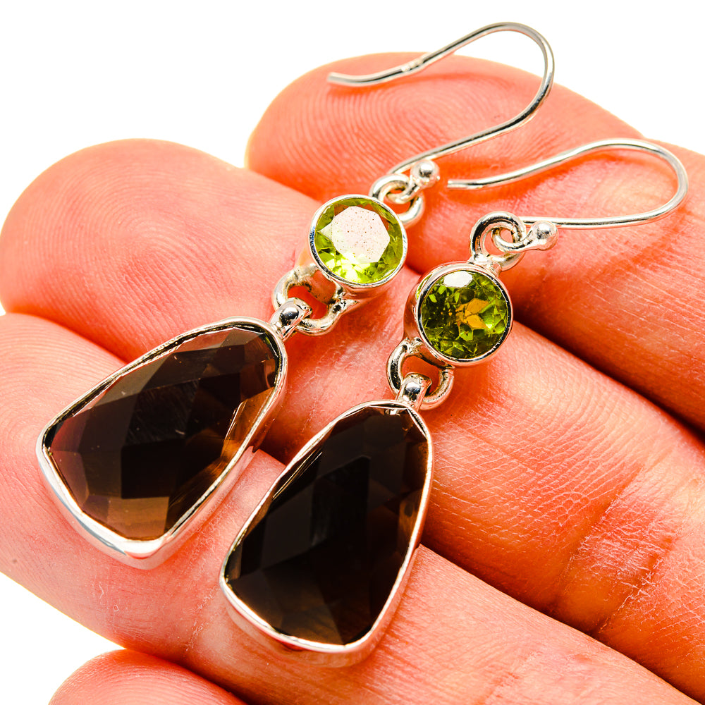 Smoky Quartz Earrings handcrafted by Anasilvercos - EARR415923