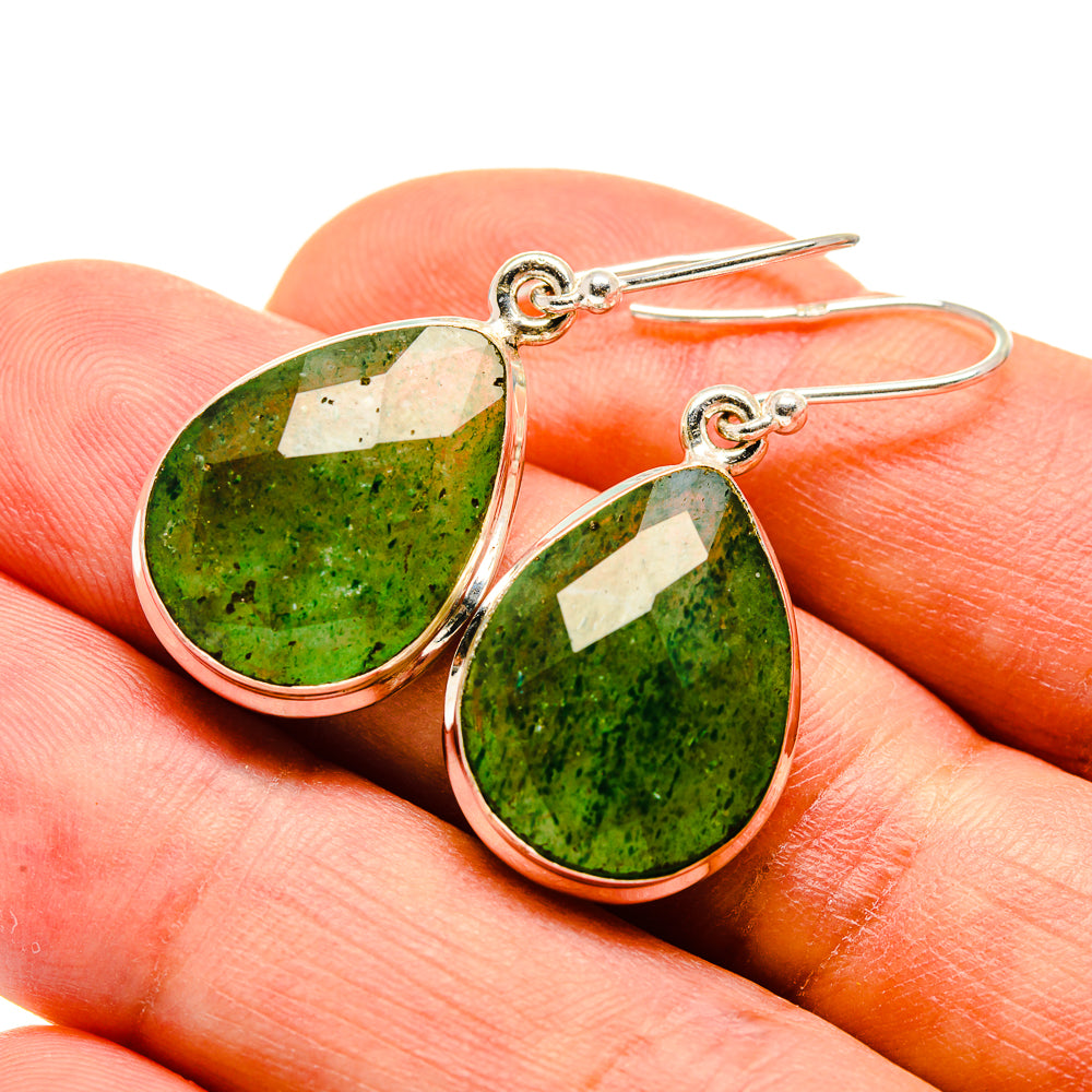 Green Aventurine Earrings handcrafted by Anasilvercos - EARR415959