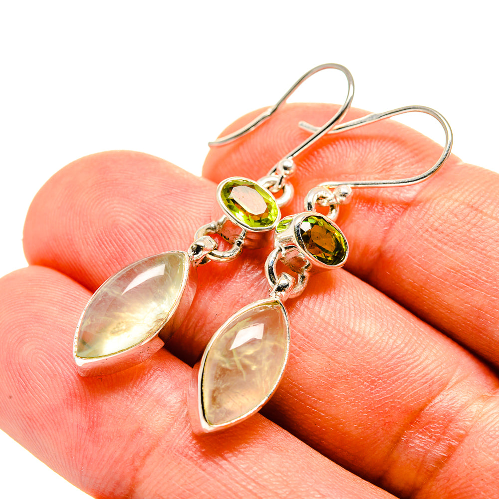 Prehnite Earrings handcrafted by Anasilvercos - EARR415963