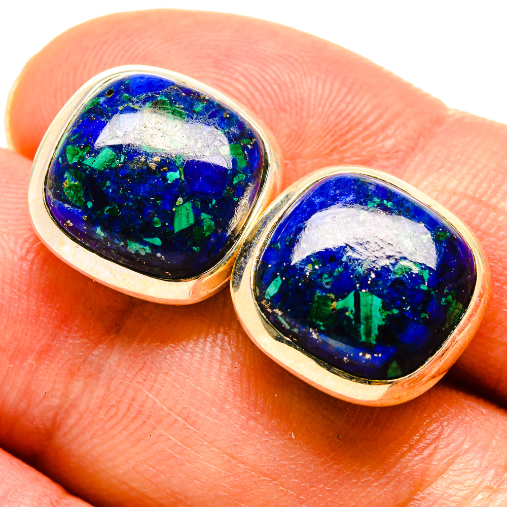 Azurite Earrings handcrafted by Anasilvercos - EARR415971