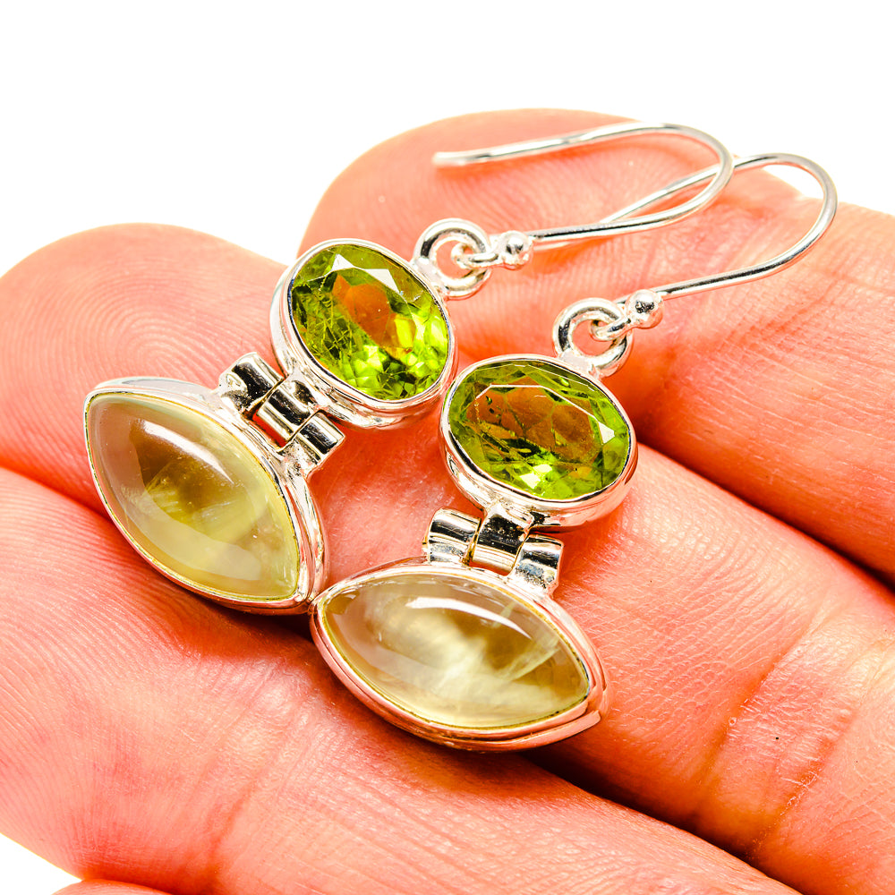 Prehnite Earrings handcrafted by Anasilvercos - EARR415985
