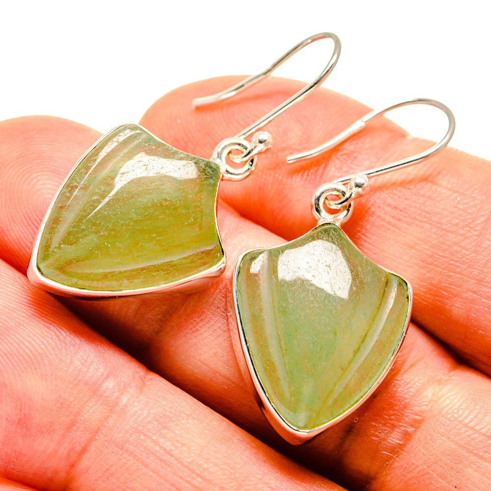 Prehnite Earrings handcrafted by Anasilvercos - EARR415987