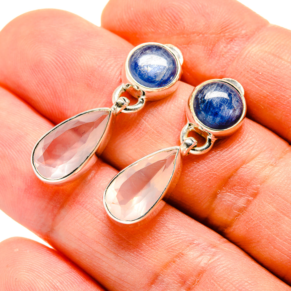 Rose Quartz Earrings handcrafted by Anasilvercos - EARR415993