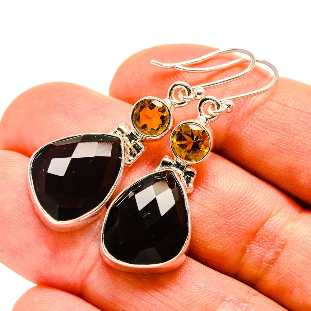 Smoky Quartz Earrings handcrafted by Anasilvercos - EARR416000