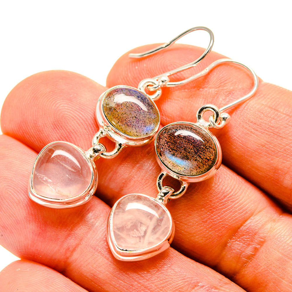 Labradorite Earrings handcrafted by Anasilvercos - EARR416003