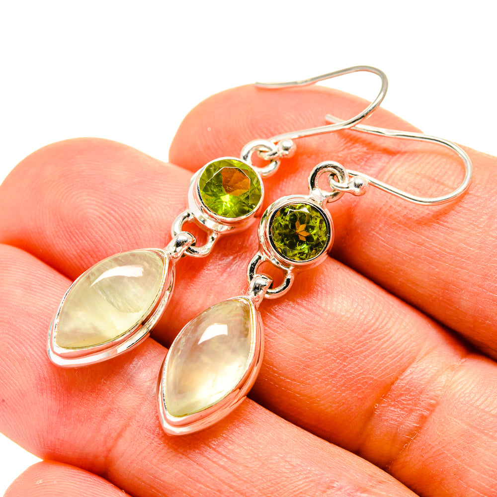 Prehnite Earrings handcrafted by Anasilvercos - EARR416005