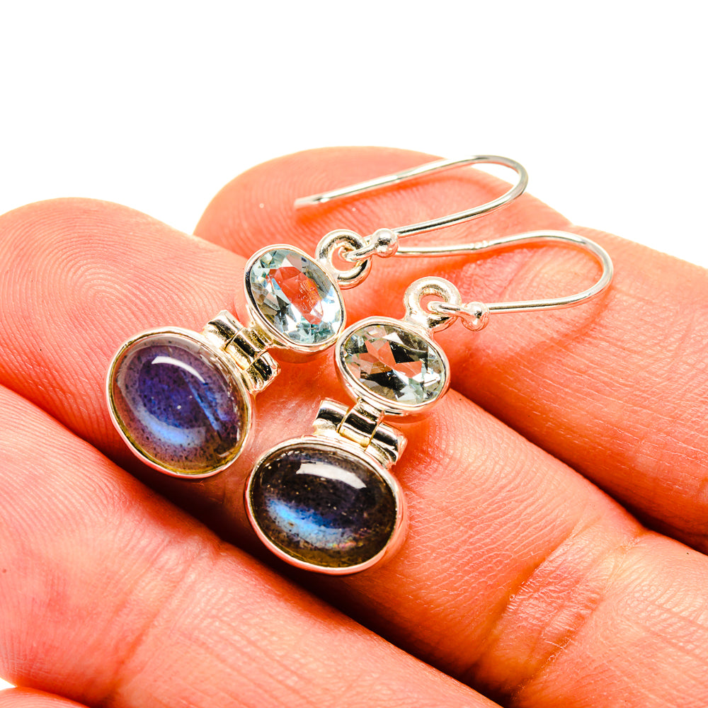 Labradorite Earrings handcrafted by Anasilvercos - EARR416008