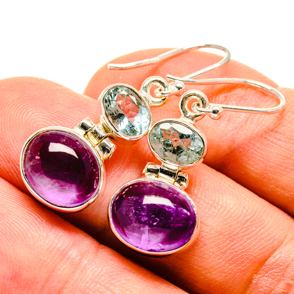 Amethyst Earrings handcrafted by Anasilvercos - EARR416015