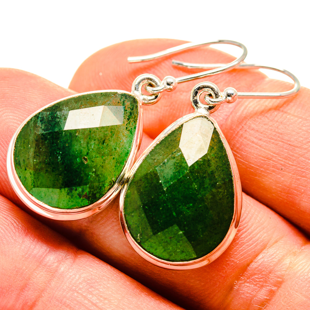 Green Aventurine Earrings handcrafted by Anasilvercos - EARR416020