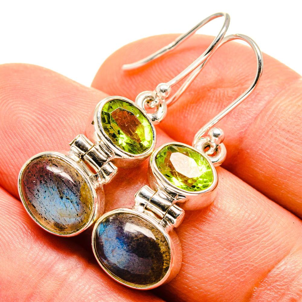 Labradorite Earrings handcrafted by Anasilvercos - EARR416023
