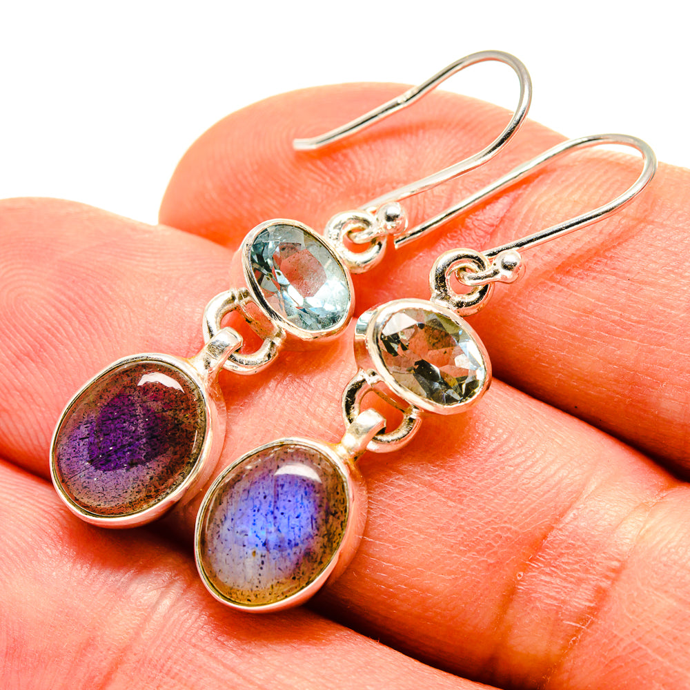 Labradorite Earrings handcrafted by Anasilvercos - EARR416027