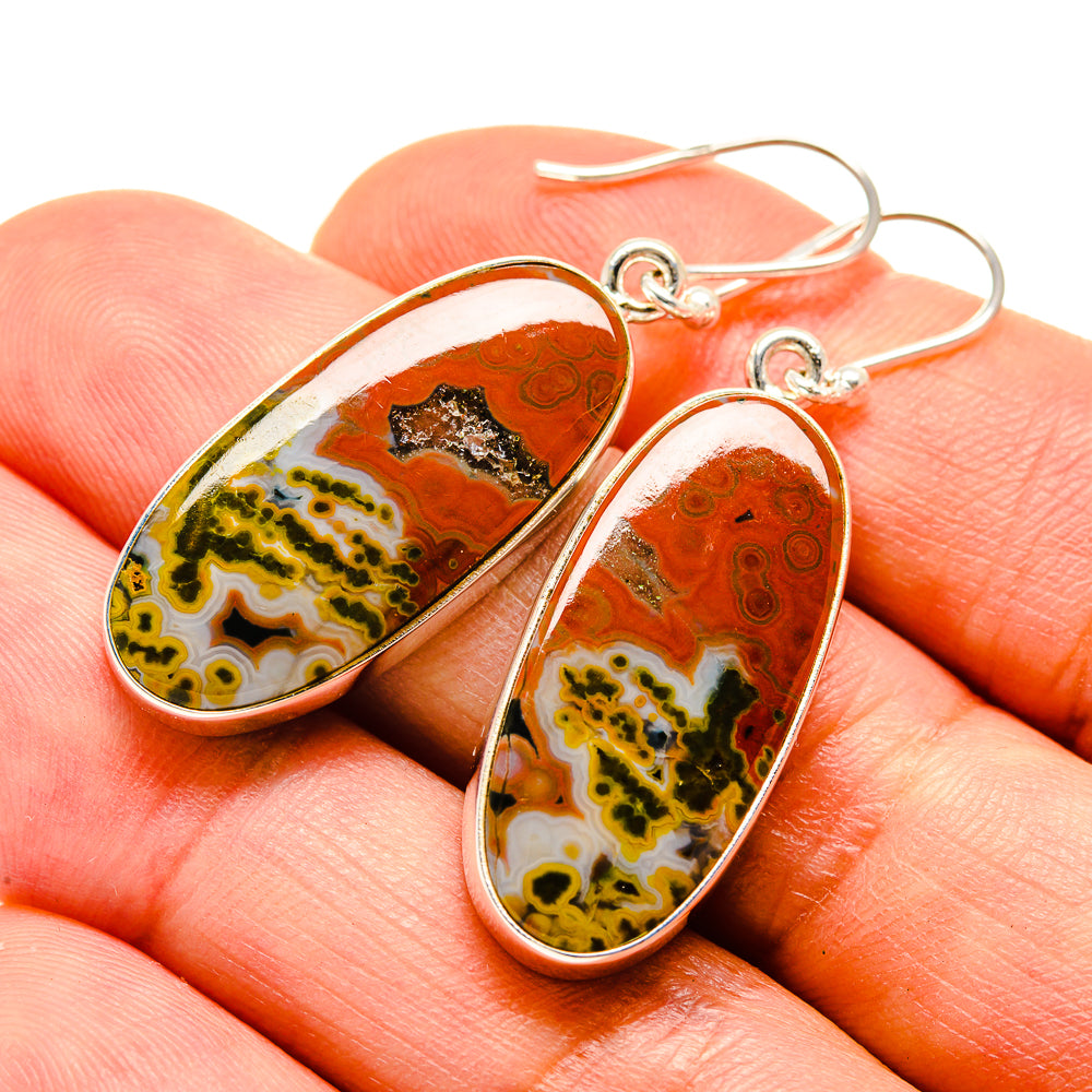 Ocean Jasper Earrings handcrafted by Anasilvercos - EARR416037