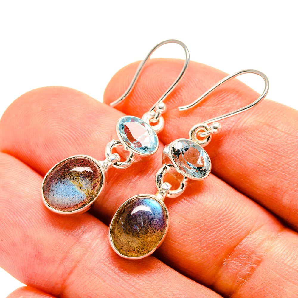 Labradorite Earrings handcrafted by Anasilvercos - EARR416042