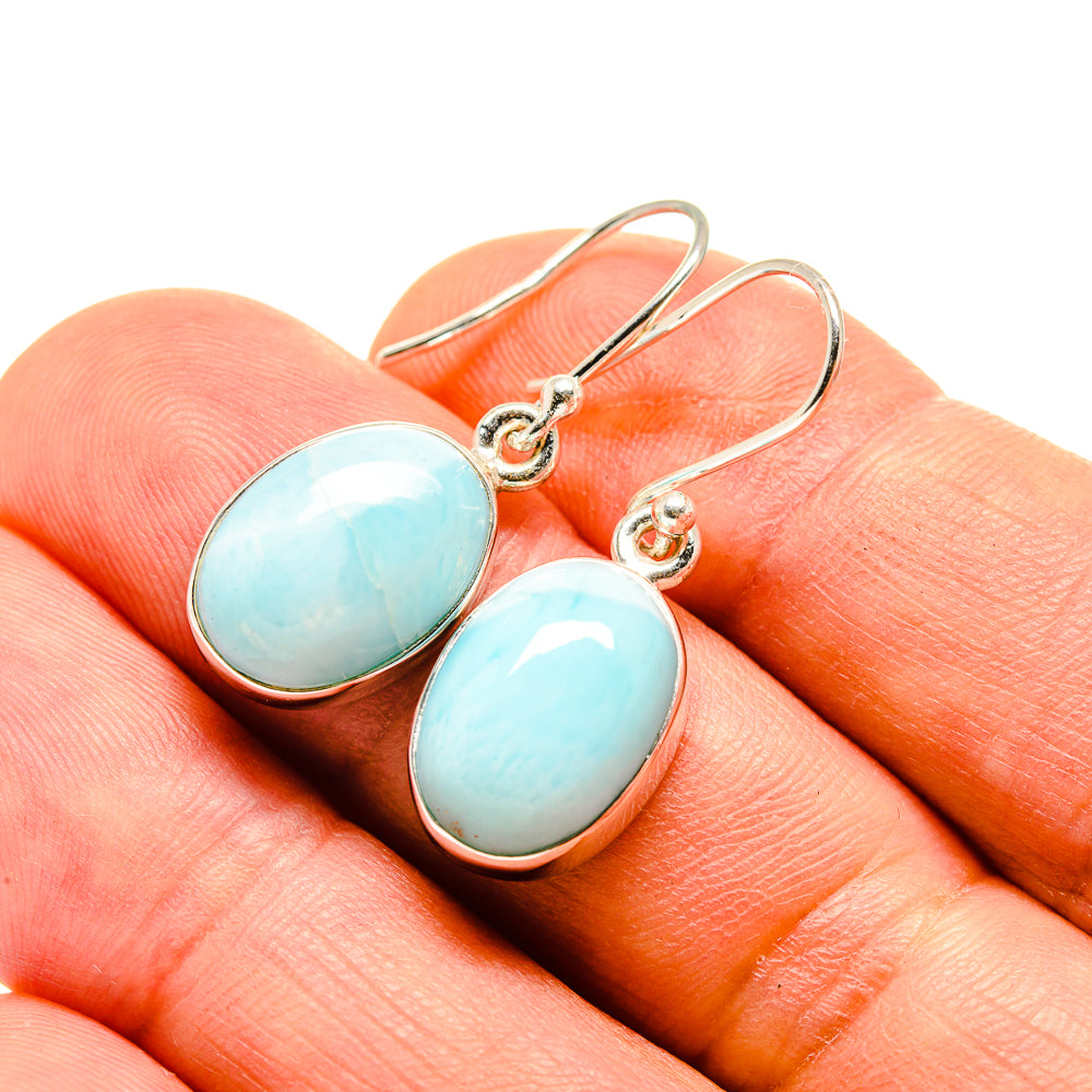 Larimar Earrings handcrafted by Anasilvercos - EARR416043