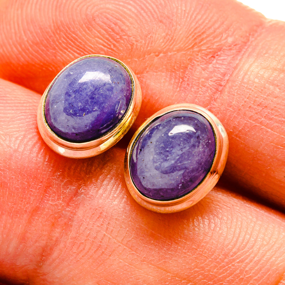 Tanzanite Earrings handcrafted by Anasilvercos - EARR416049