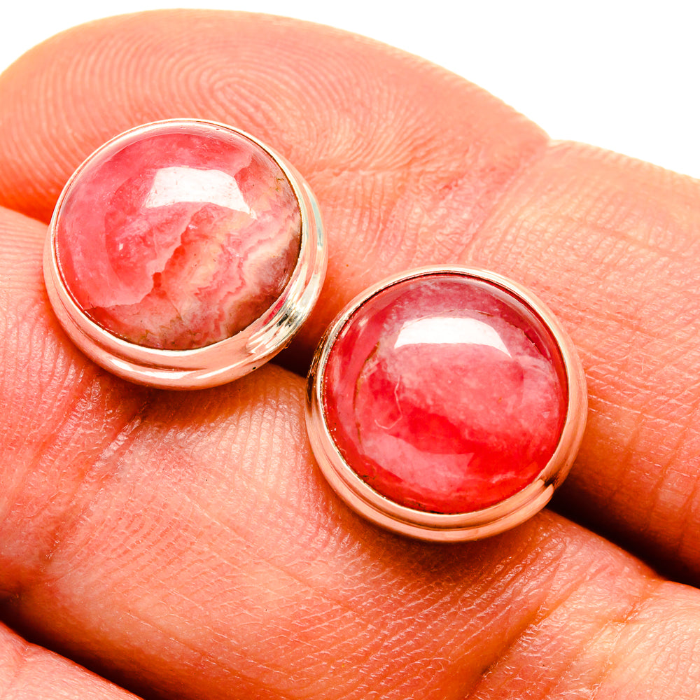 Rhodochrosite Earrings handcrafted by Anasilvercos - EARR416050