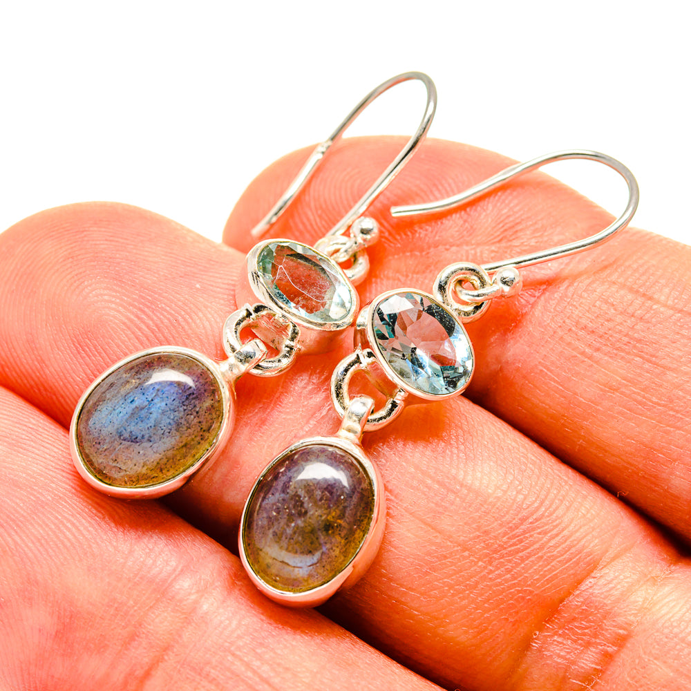 Labradorite Earrings handcrafted by Anasilvercos - EARR416066