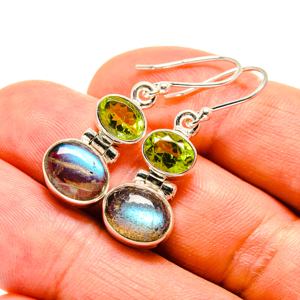 Labradorite Earrings handcrafted by Anasilvercos - EARR416069